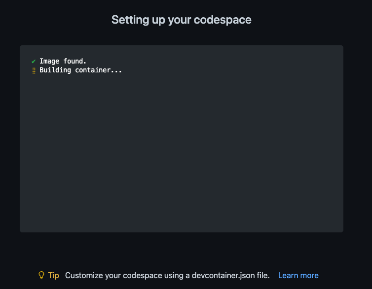 Preparing Codespace