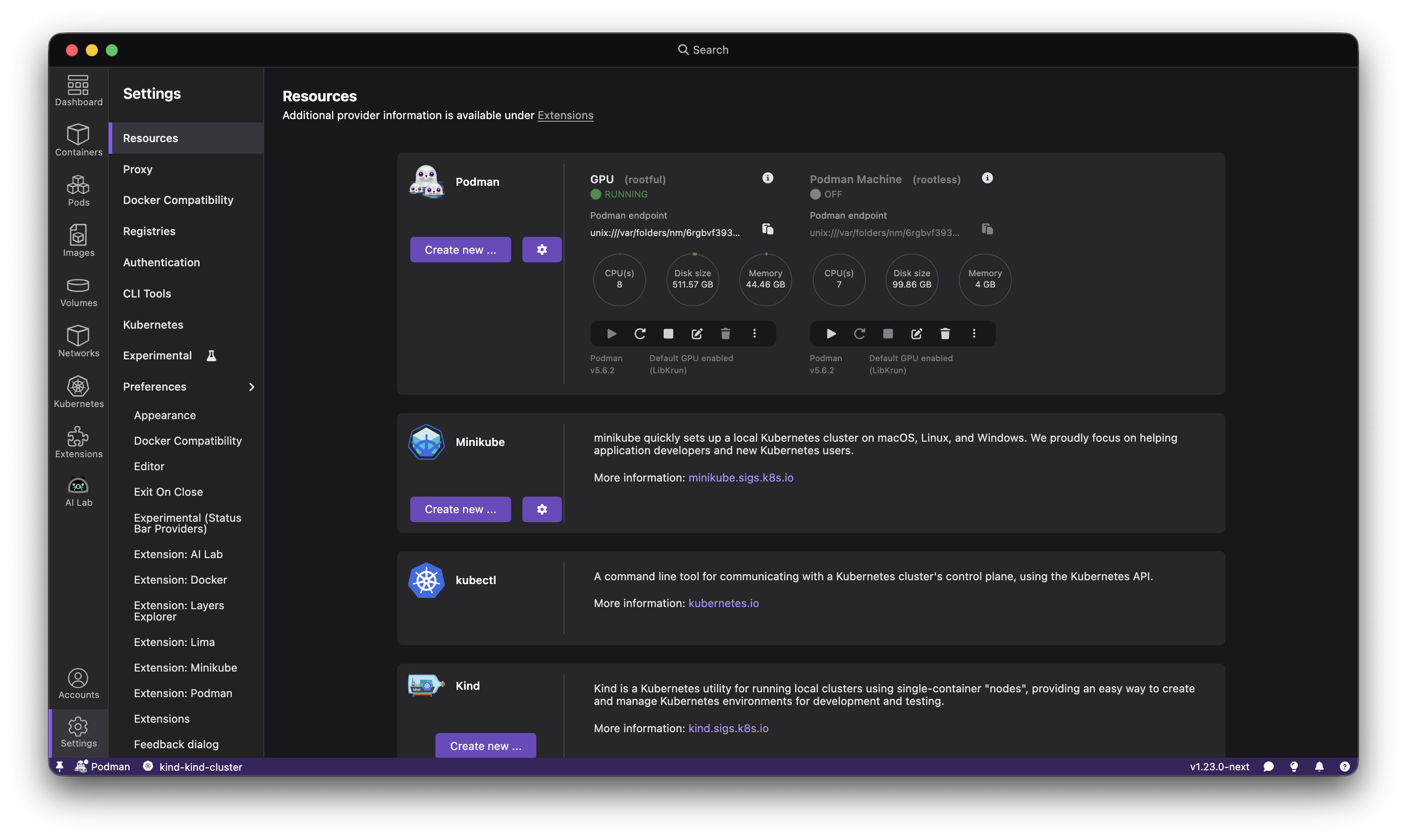 Rootless and Rootful Machine Indicator