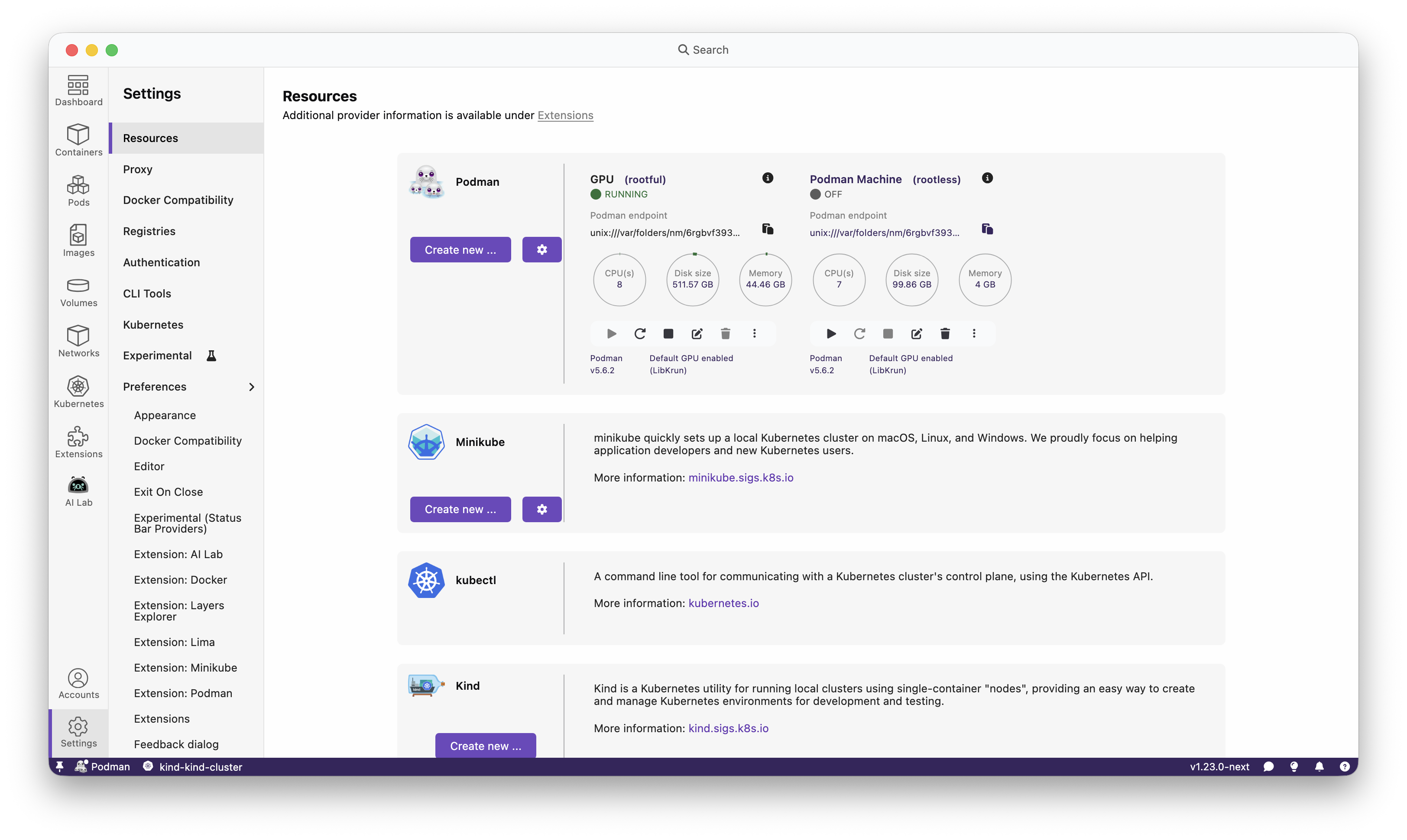 Rootless and Rootful Machine Indicator