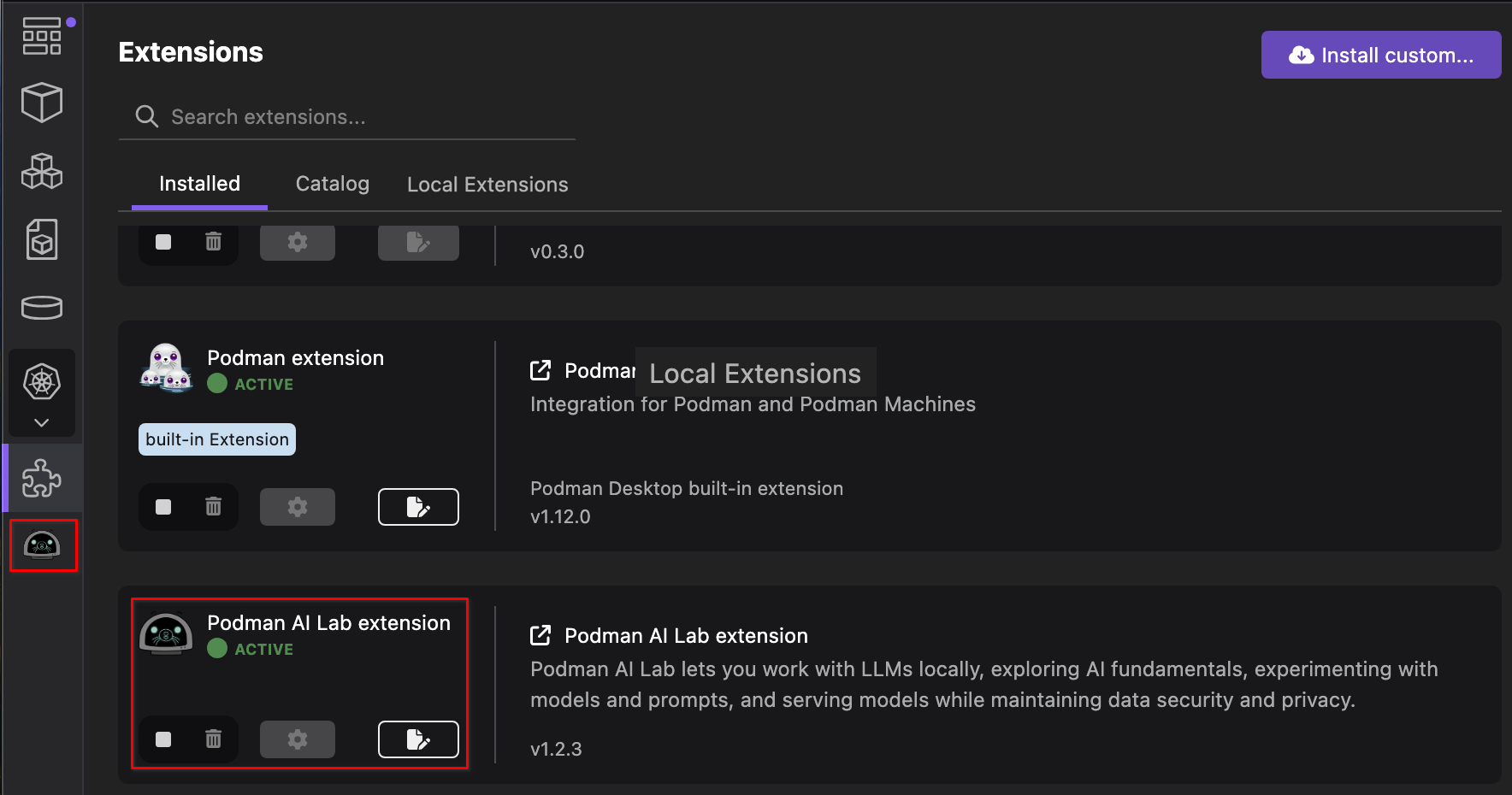 extension enabled