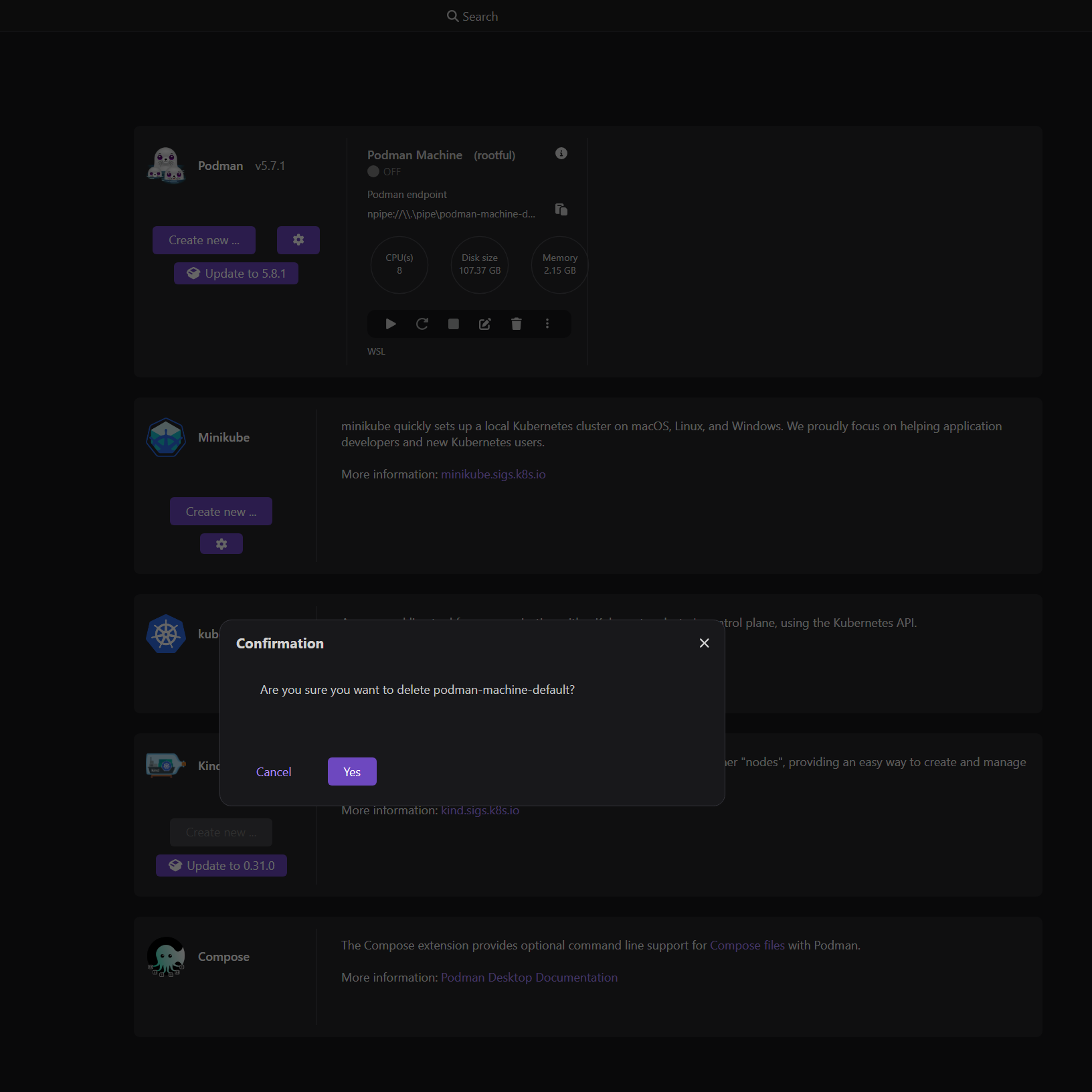 Confirmation dialog when deleting a connection