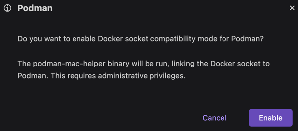 enable docker compatibility