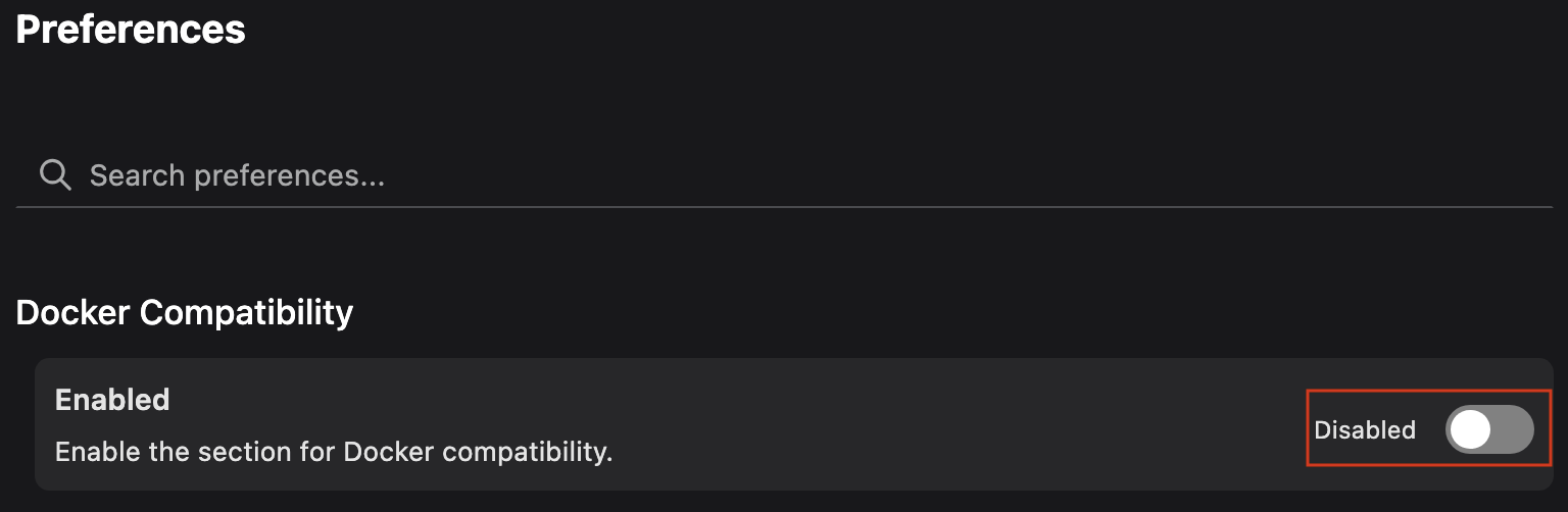 enable toggle button - Preferences