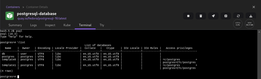 interact with the database