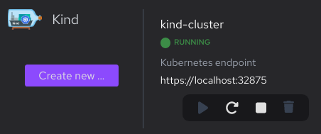 Kind cluster is running