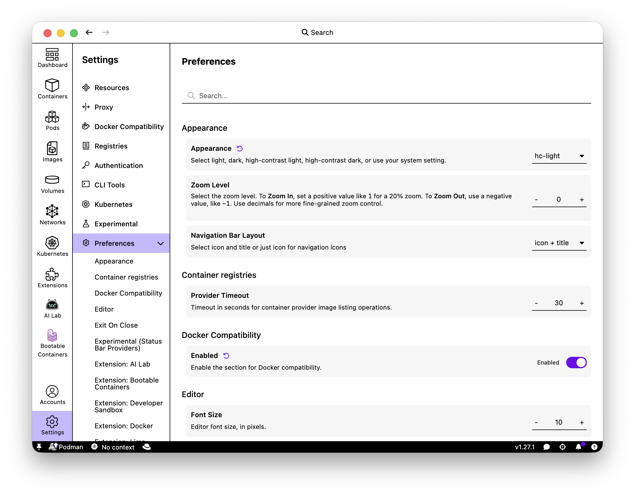 High contrast light theme