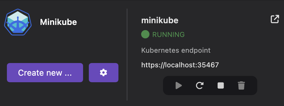 running a Minikube cluster instance