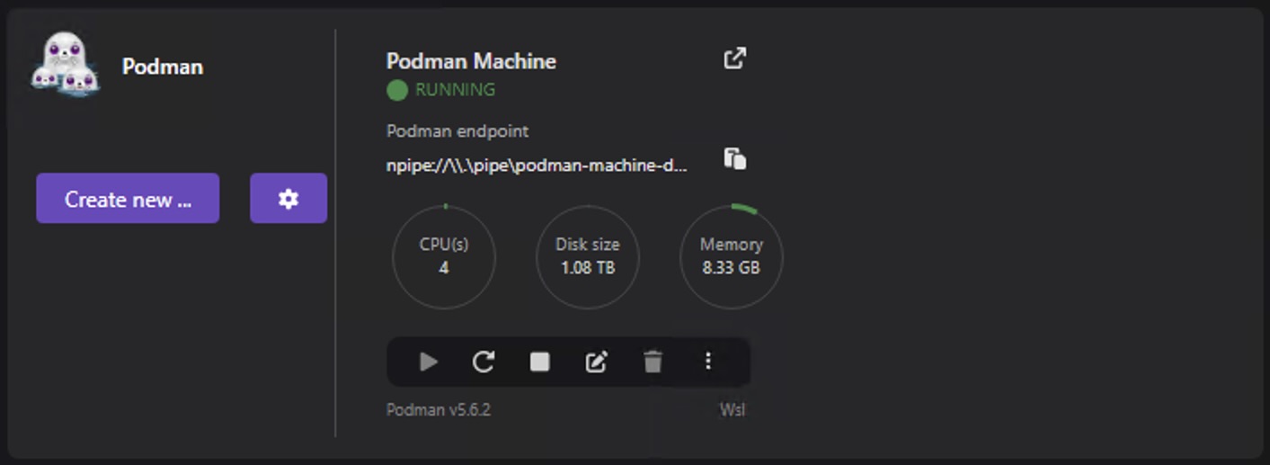 Podman is running screen