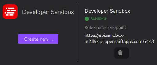 Developer Sandbox is running