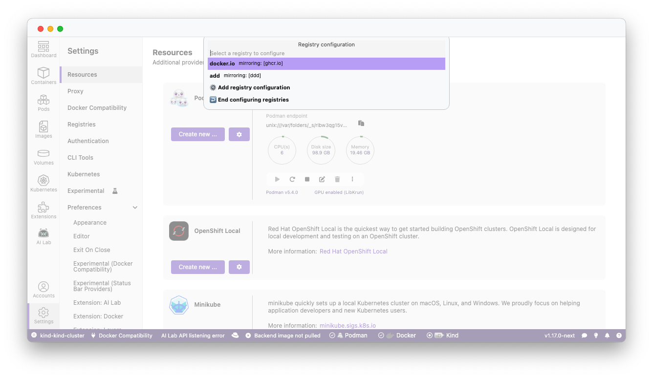 Mirroring of Registries step 2