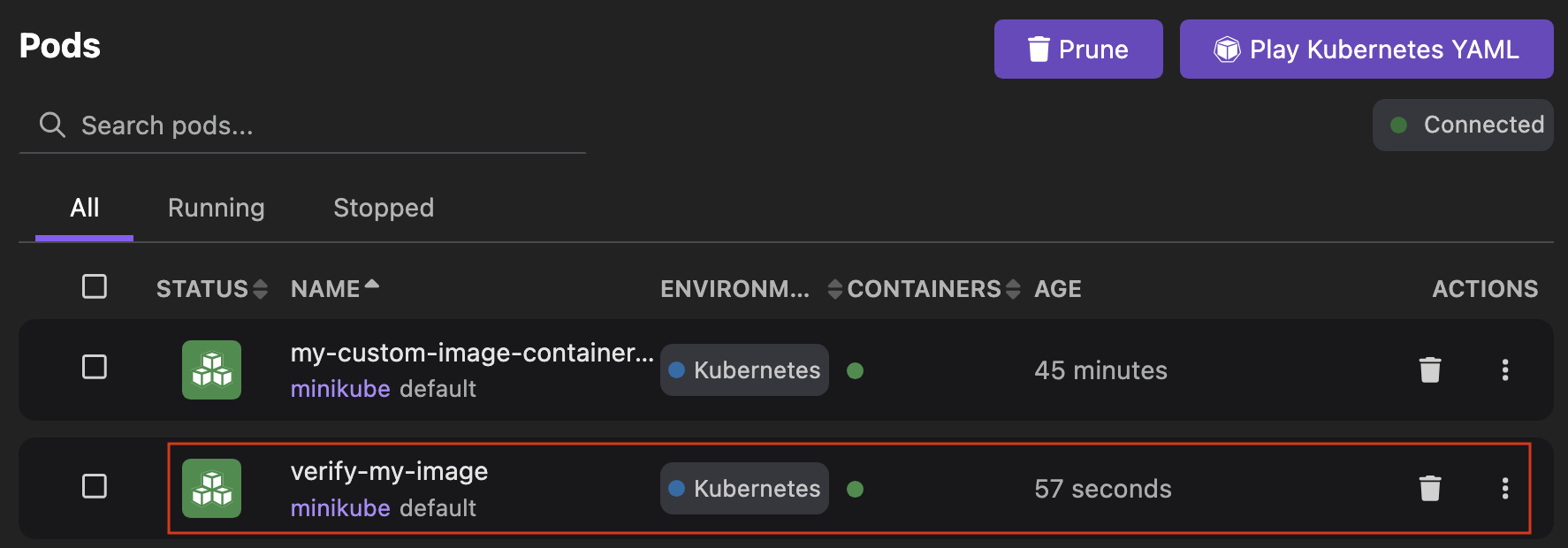 play a Kubernetes YAML