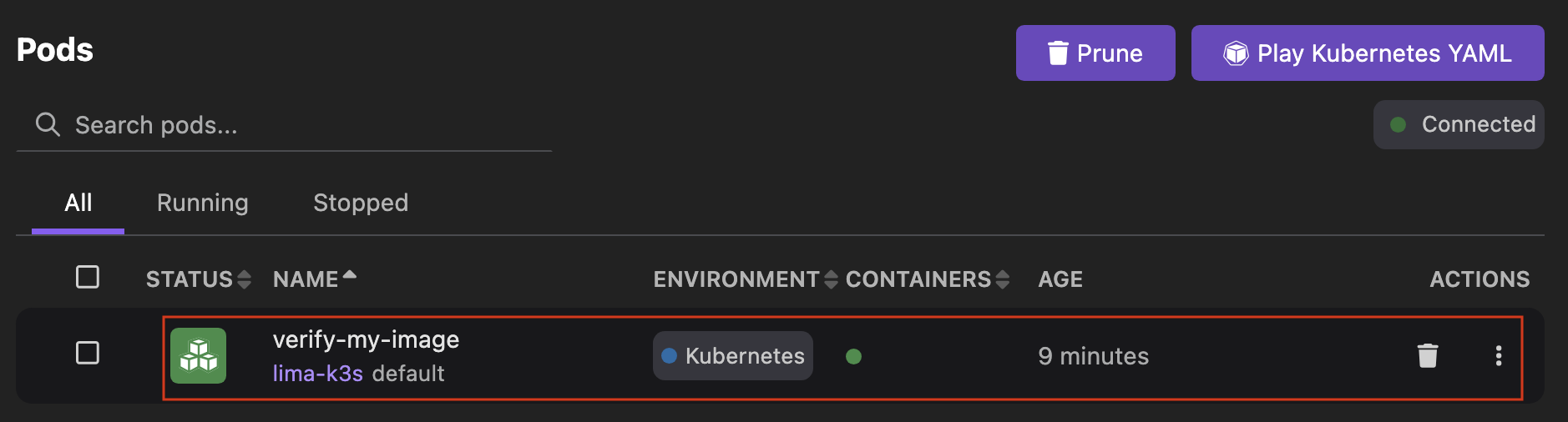 play a Kubernetes YAML