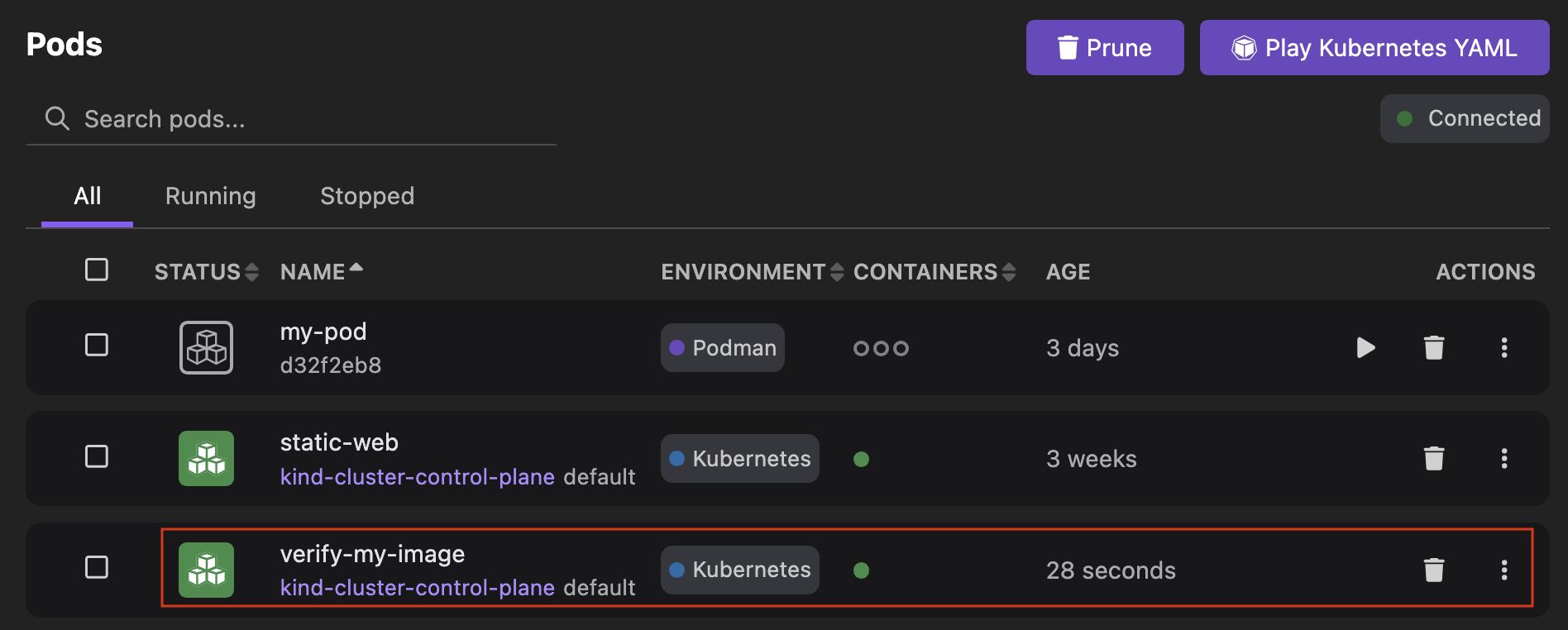 play a Kubernetes YAML