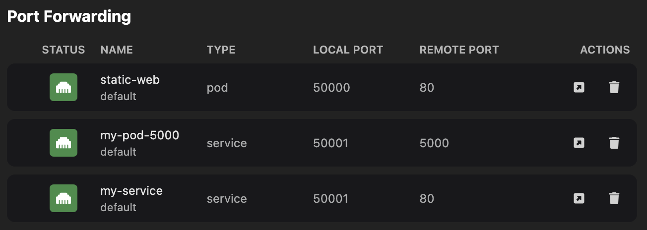 verifying port forwarding details