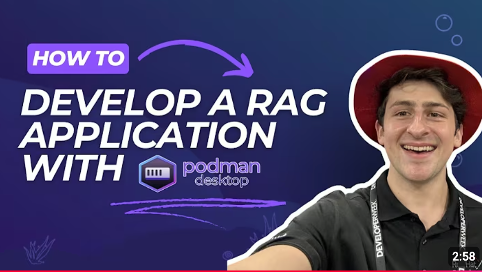 How to develop a RAG application using Podman Desktop